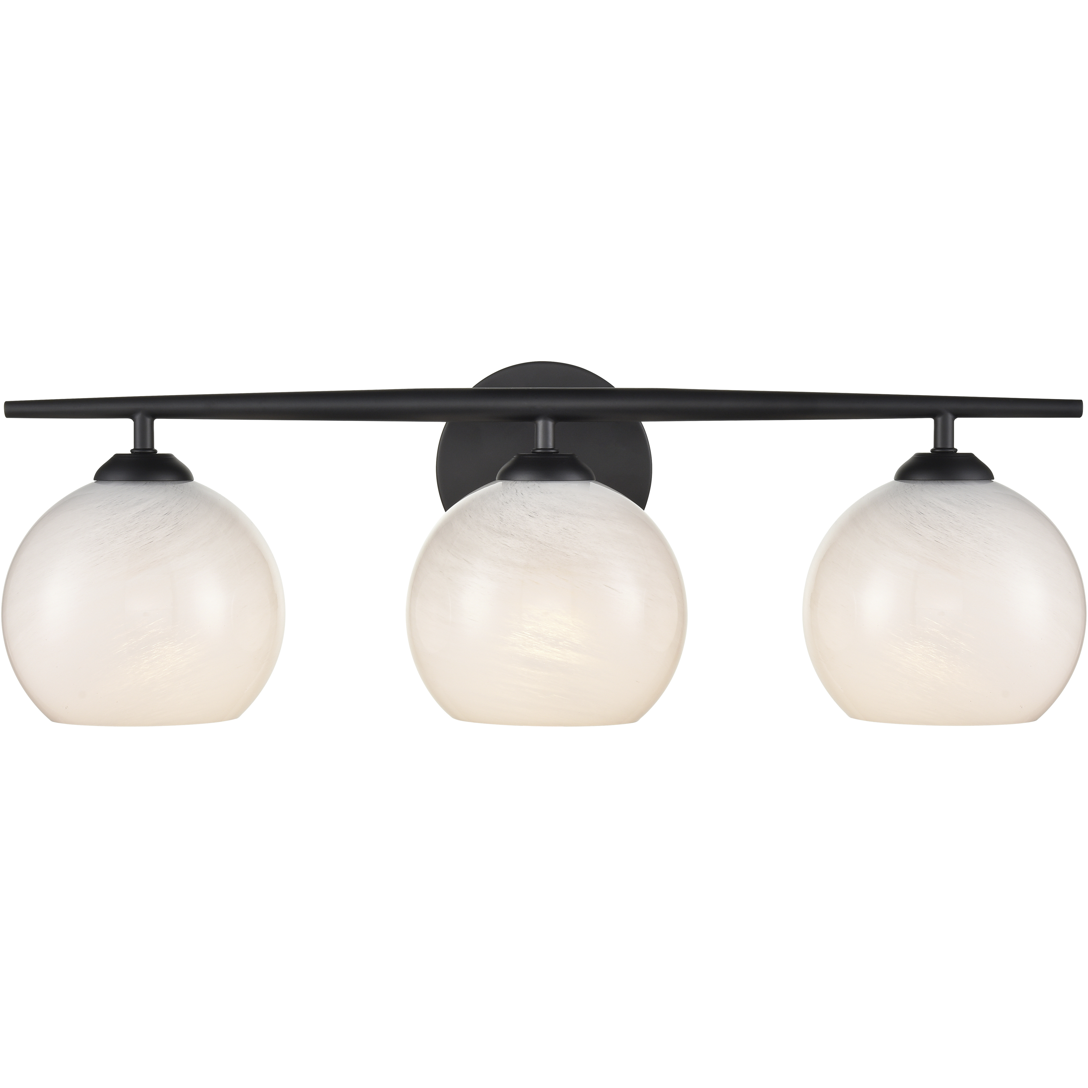Kimorra 3 Light 24 inch Matte Black Bathroom Vanity Light Wall Light